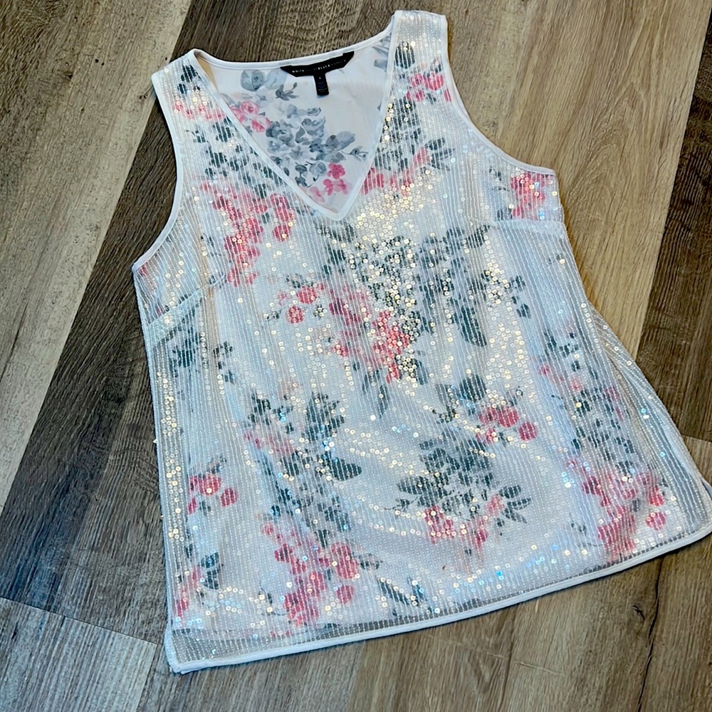 White House Black Market sequined tank